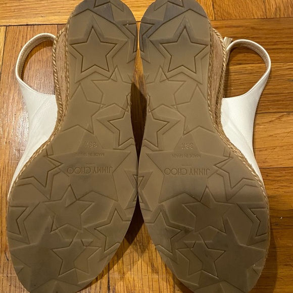 Authentic beautiful Jimmy Choo Cream Wedge Sandals - Picture 2 of 3
